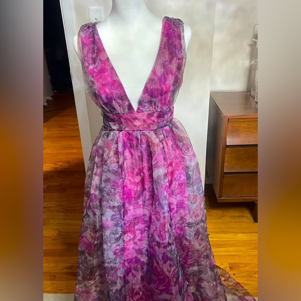Lulu's Pink and Purple Maxi Dress